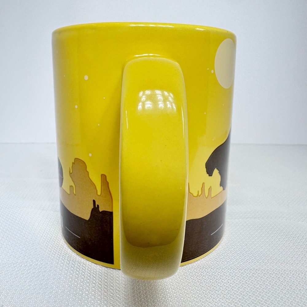 Star Wars The Mandalorian Coffee Mug Disney Baby Yoda Grogu Silhouette YellowCup - Picture 4 of 8
